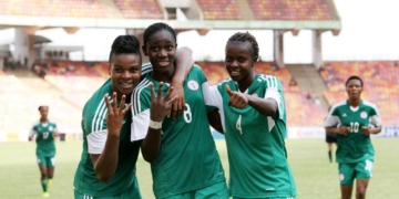 Super Falcons jubillating