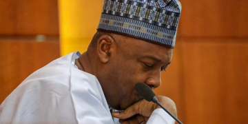 Bukola Saraki crying