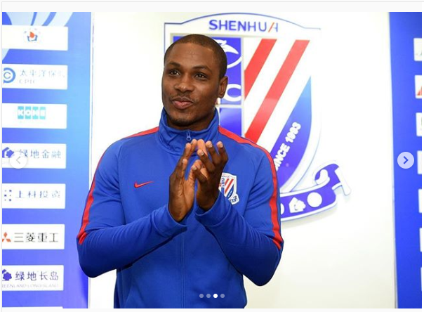 Super Eagles striker, Ighalo unveiled as the new No.9 for Chinese football club Shanghai Shenhua (Photos)