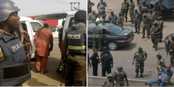 Soldiers And Police Clash At INEC Headquarters In Port-Harcourt