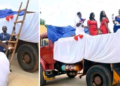 Couple goes viral after they got married with a tipper in Akwa Ibom