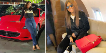 Regina Daniels spotted with multi-million naira ferrari