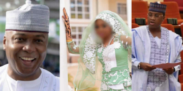 Saraki, new bride, Senator Marafa