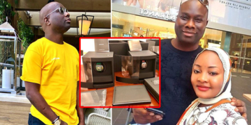 Flamboyant Nigerian businessman, Mompha spends N180m on three Richard Mille wristwatches for himself and his wife (Video)