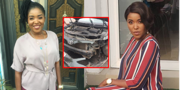 Actress, Abiola Adebayo survives terrible car crash