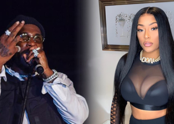 Burna Boy and Stefflon Don loved-up photo in matching outfit