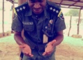 Nigerian Soldier celebrates successful mission