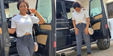 Regina Daniels show off her new Mercedes Brabus