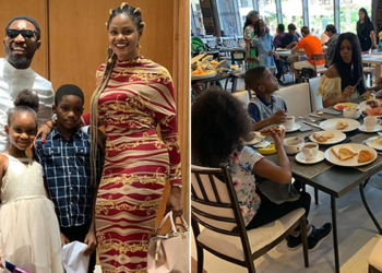 Timi, his wife, Busola Dakolo and their kids