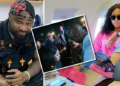 Harrysong, Regina Daniels, INSET: Rena and Ned Nwoko dancing