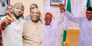 Davido, Adele, Oyetola and President Muhammadu buhari