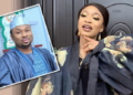 Tonto Dikeh, inset: ex-husband, Olakunle Churchill