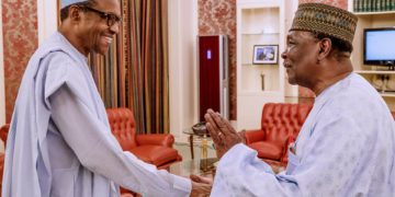 Buhari hosts Yakubu Gowon