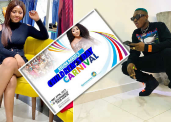 Regina Daniels, Zlatan Ibile; INSET: Carnival Poster