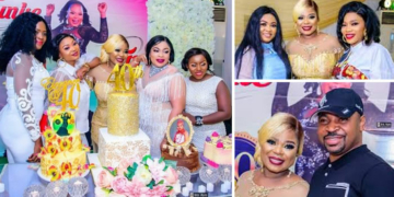 Iyabo Ojo, MC Oluomo, Bukola Adeeyo, others storm Funke Etti’s 40th birthday