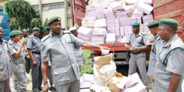 Customs officers on duty