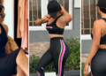 Toke Makinwa flaunts her curvy backside