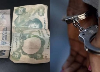 Arrested for being in possession of old Naira currencies