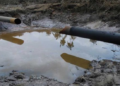 A vandalised pipeline