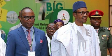 Former Minister, Ibe Kachikwu and President Buhari