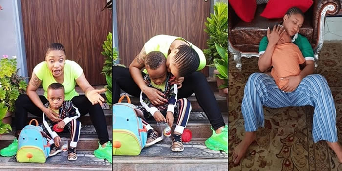 Tonto Dikeh slams troll who called her son a 'product of 40 seconds'