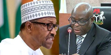 President Buhar and Disgraced ex-CJN Onnoghen