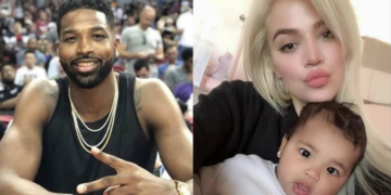 Tristan Thompson,  Khloe Kardashian and baby