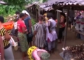 Traders at Esuk Mba market in Cross River