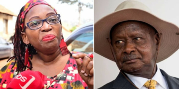 Stella Nyanzi and Ugandan President, Yoweri Museveni