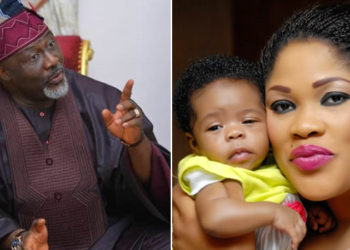 Dino Melaye, Bisi Ibidapo-Obe and baby