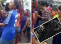 Uni Uyo female students protest, (Inset) Robber