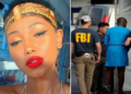 Huddah Monroe, FBI agents carrying away a Nigerian fraudster