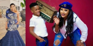 Angela Okorie and son