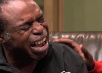 Black man Crying