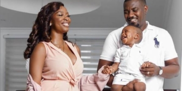 John Dumelo, his wife, Gifty Mawuenya and their son