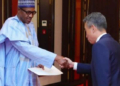 Nigerian President, Muhammadu Buhari and South Korean Ambassador to Nigeria, Mr Lee In Tae.