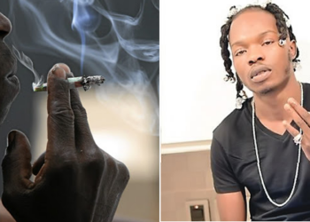 Man smoking weed[Image for depiction purpose only], Naira Marley