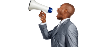 Man preaching with Megaphone [Image for depiction]