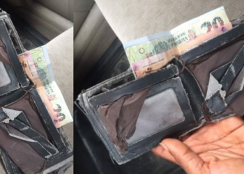 Uber driver shares photo of tattered wallet rider forgot in his car