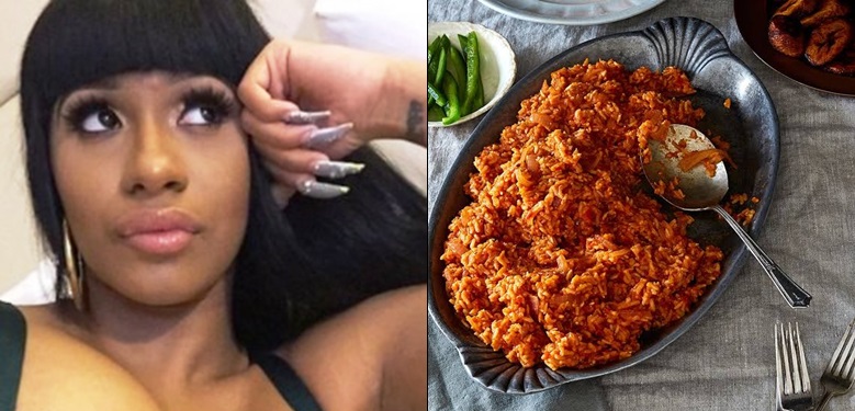 I Don T Want Fancy Hotel Food Give Me Local Nigerian Jollof Cardi B Cries Out Video