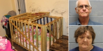 James Bond and his wife Pamela Bond, were charged with child abuse and endangerment after police discovered they were keeping their young grandchildren in cages.