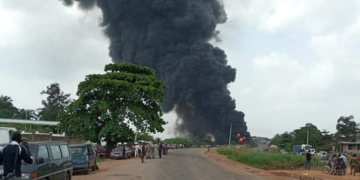 File Image: Fire accompanied by smoke