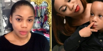 Toyin Lawani and son, Lord Tega