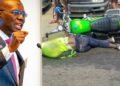 Lagos State Gov. Babajide Sanwo-olu; Bike rider involved in accident