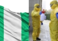 L-R Nigerian flag, Depict of medical personnels