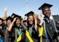 Fresh university graduates at a convocation ceremony in Nigeria.