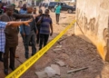 Gov Fayemi at the spot of the explosion (Image Credit: Premiumtimes)