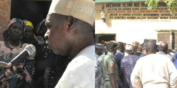 L-R Governor Aminu Masari, photo taken at the scene