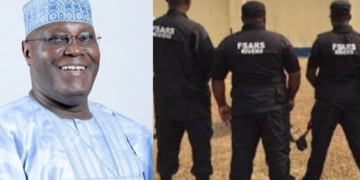 L-R Alhaji Atiku Abubakar, Depict of SARS operatives