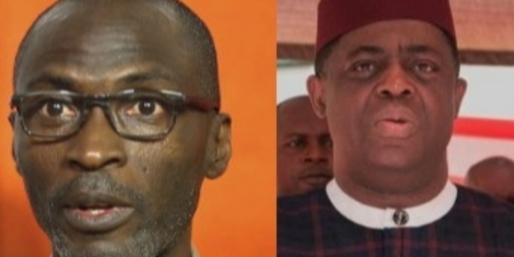 L-R Journalist Kayode Ogundamisi, Femi Fani-Kayode